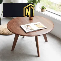 BÀN TRÀ TRÒN GỖ ĐƠN GIẢN GIÁ RẺ